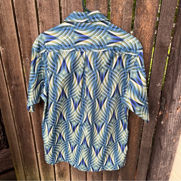 Jhane Barnes Men’s Platinum Collection Geometric Abstract Short Sleeve Shirt - Picture 6 of 10